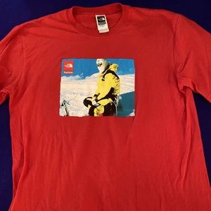 Red Supreme Northface Shirt